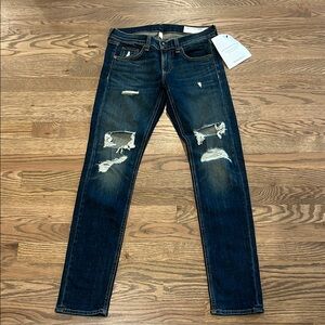 Rag & Bone Distressed Blue Jeans